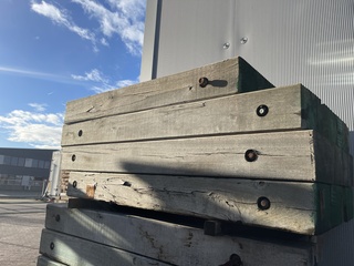 Ca. 4x Guyana Teak dragline schotten, 20x100mm, lengte 2/180cm, 2/200c